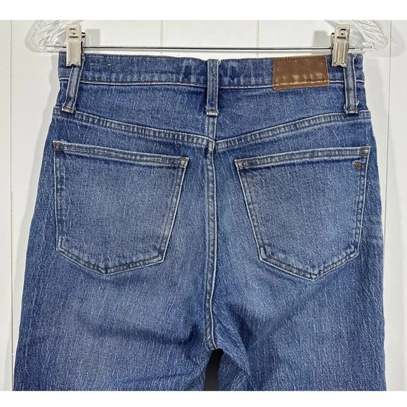 MADEWELL Womens Size 25 Medium Wash High Rise Classic Straight Leg Jeans - Picture 5 of 14